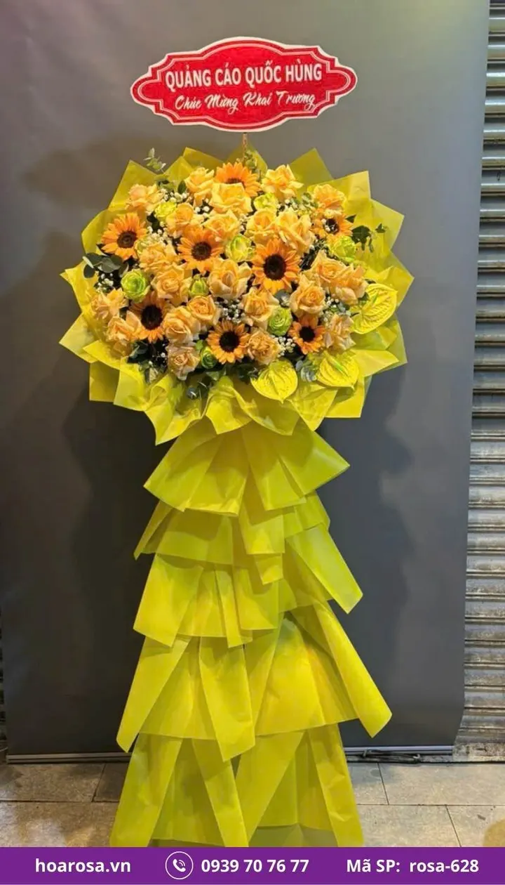 Kệ hoa chúc mừng rosa-628