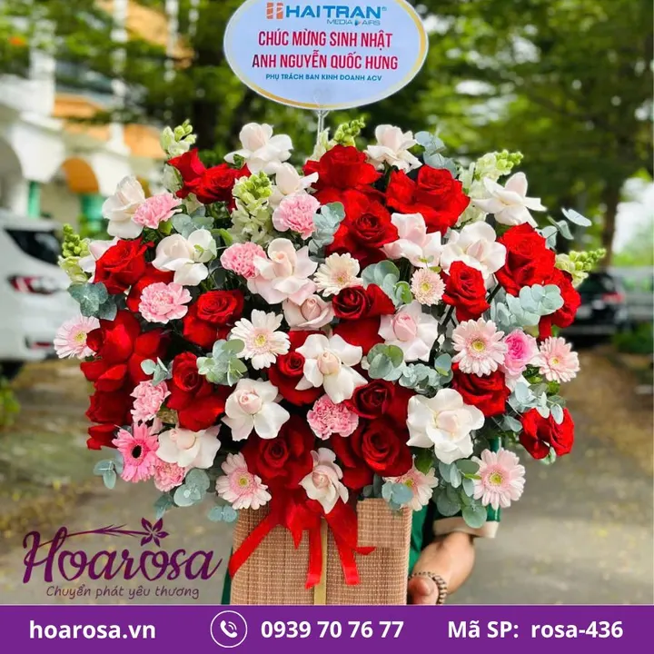 Giỏ hoa rosa-436