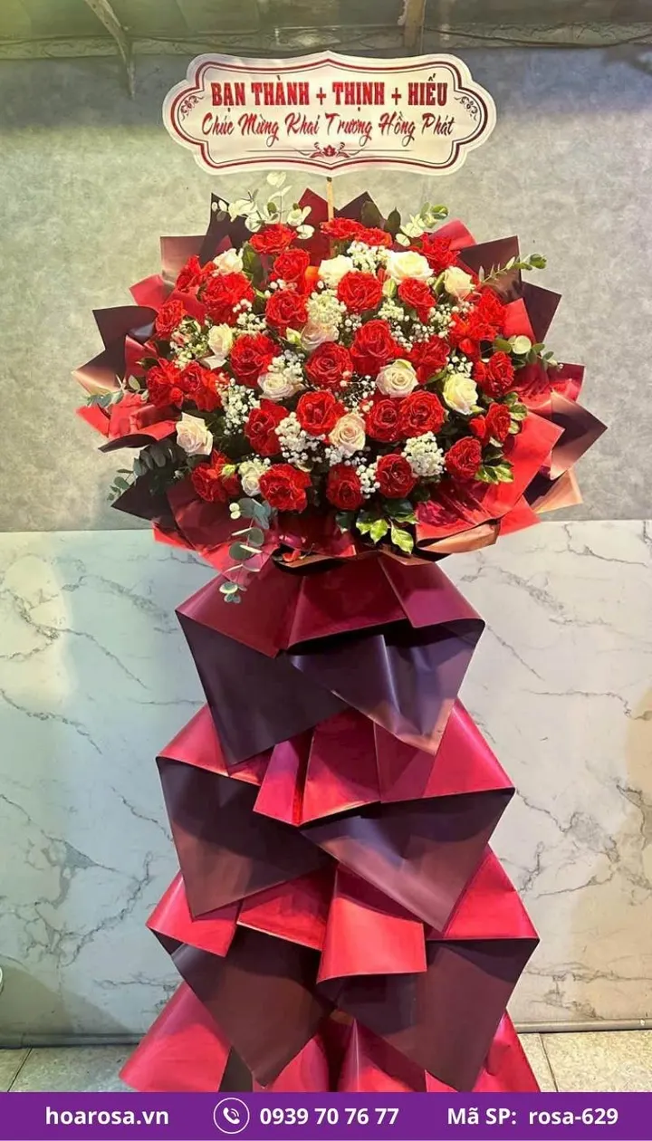 Kệ hoa chúc mừng rosa-629