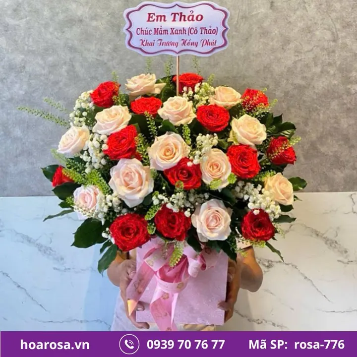 Giỏ hoa rosa-776