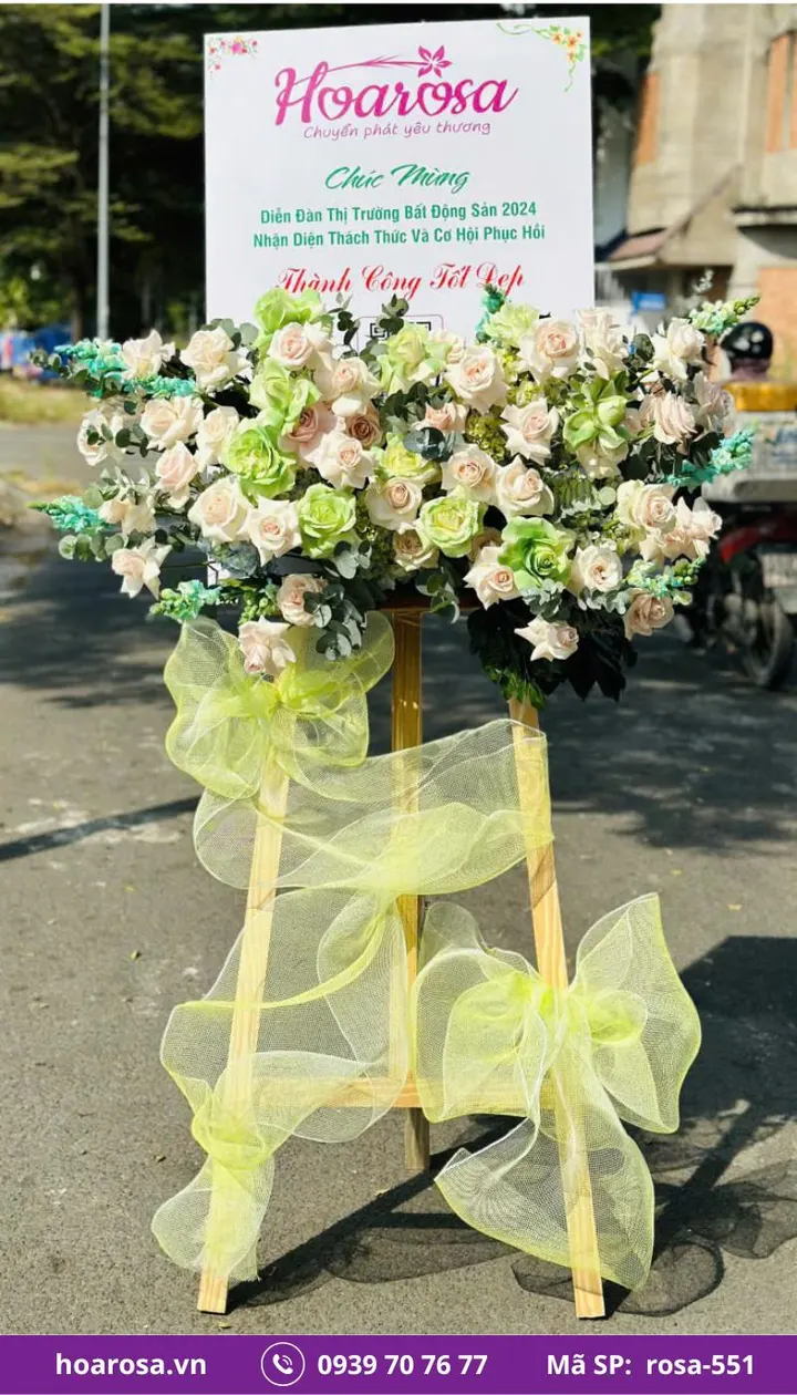 Kệ hoa chúc mừng rosa-551