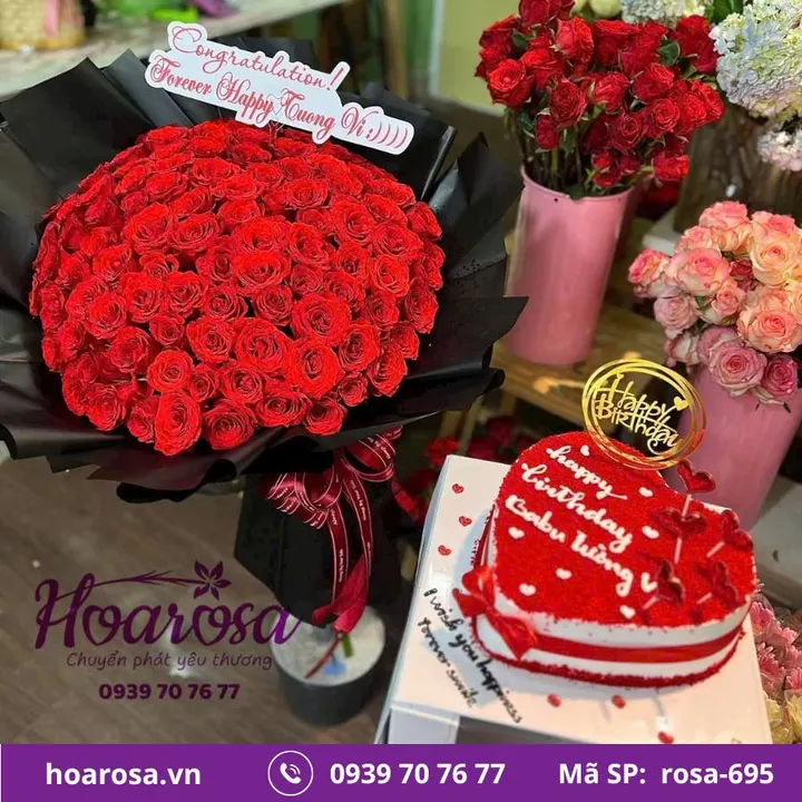 Bó hoa rosa-695