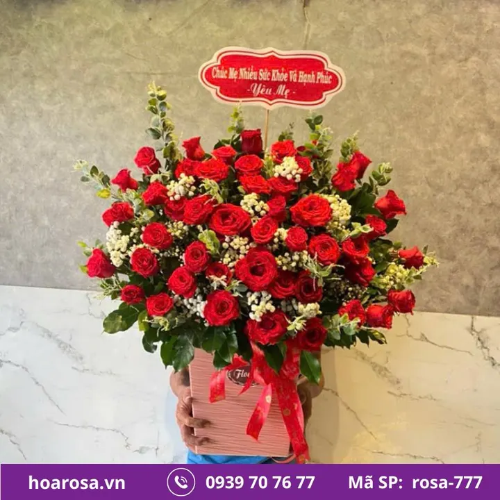 Giỏ hoa rosa-777