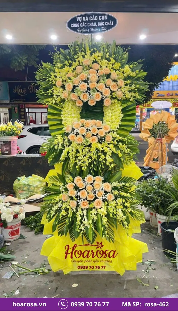 Hoa chia buồn rosa-462
