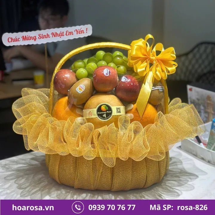 Giỏ trái cây rosa-826