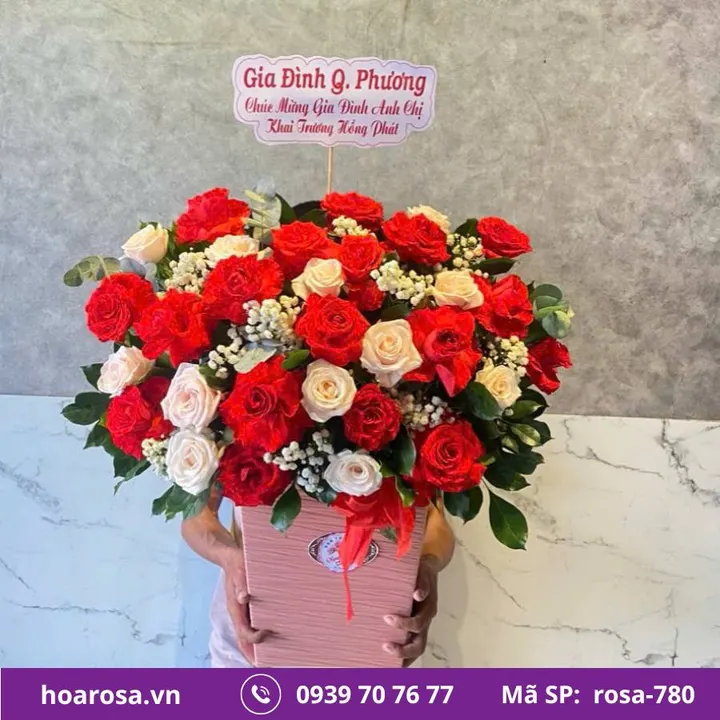 Giỏ hoa rosa-780