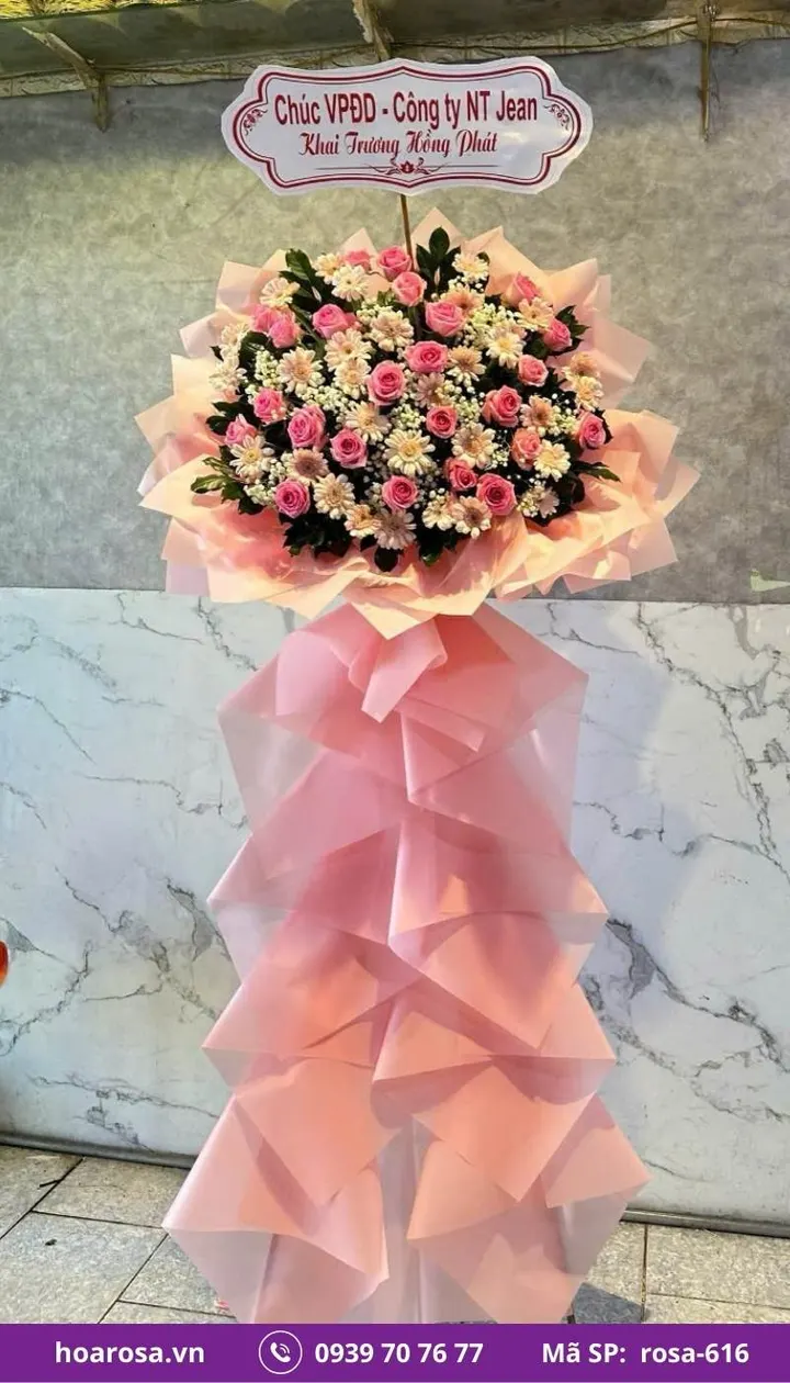 Kệ hoa chúc mừng rosa-616