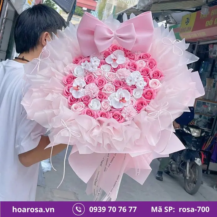 Bó hoa rosa-700
