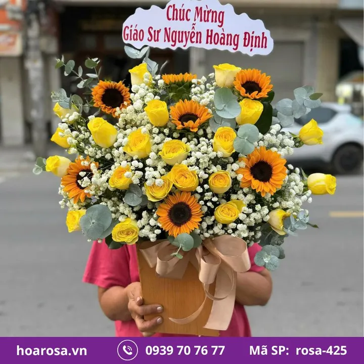 Giỏ hoa rosa-425