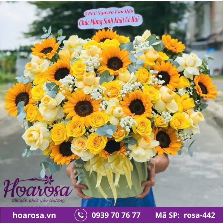 Giỏ hoa rosa-442