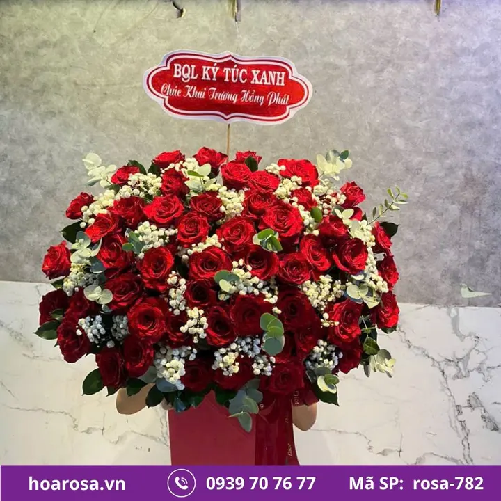 Giỏ hoa rosa-782