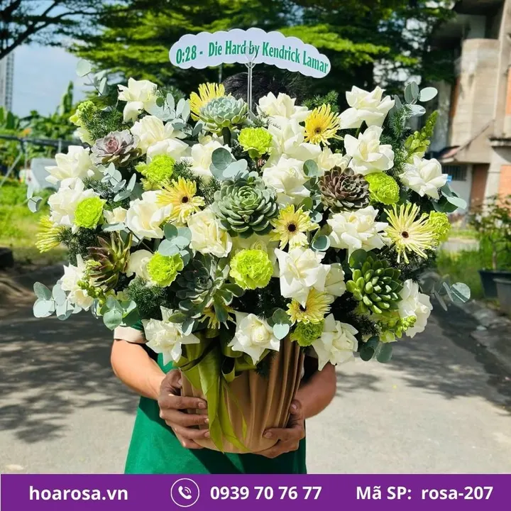 Giỏ hoa rosa-207