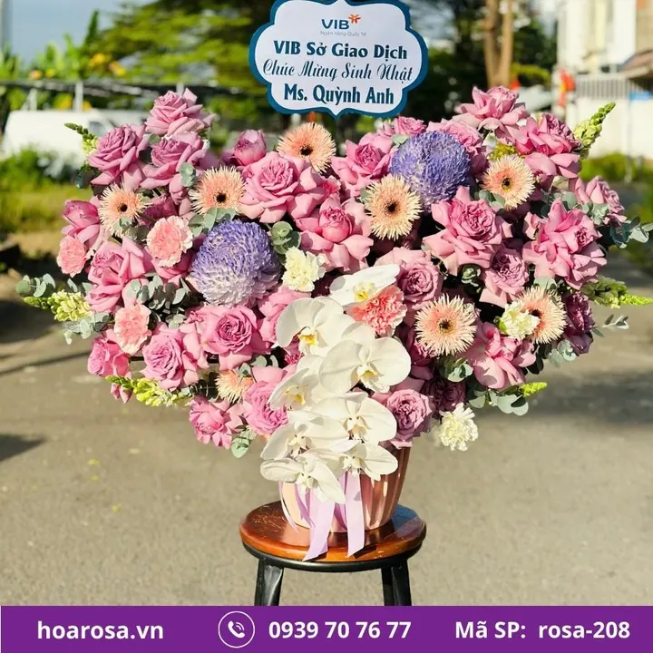 Giỏ hoa rosa-208