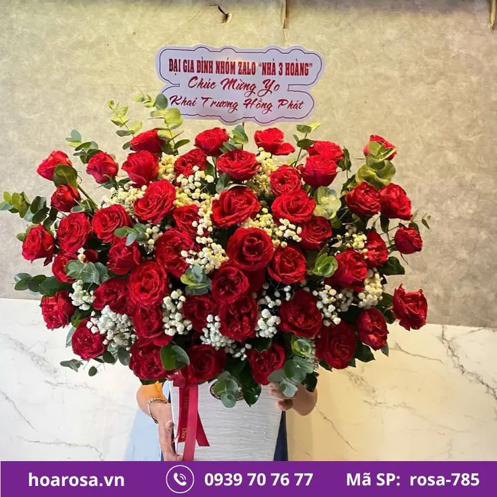 Giỏ hoa rosa-785