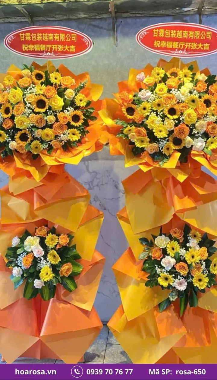 Kệ hoa chúc mừng rosa-650