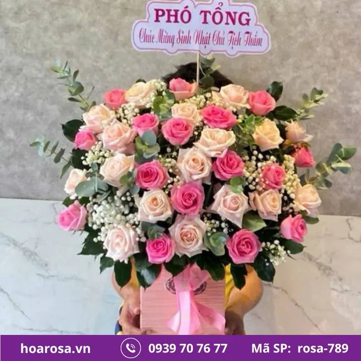 Giỏ hoa rosa-789