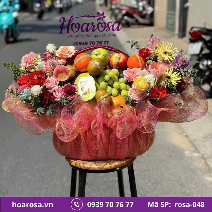 Giỏ trái cây rosa-048