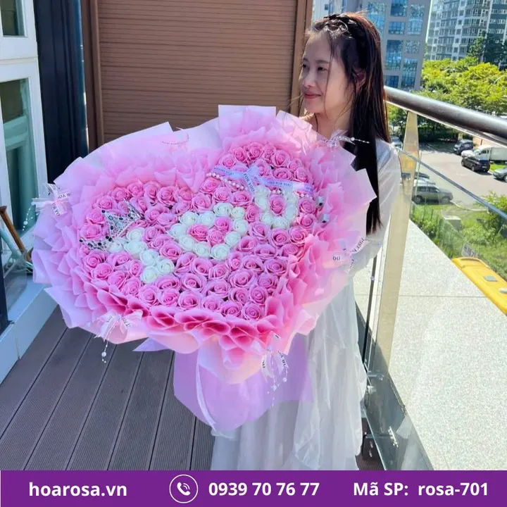 Bó hoa rosa-701