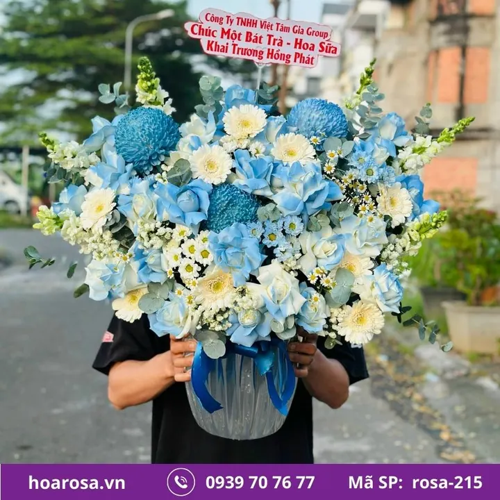 Giỏ hoa rosa-215