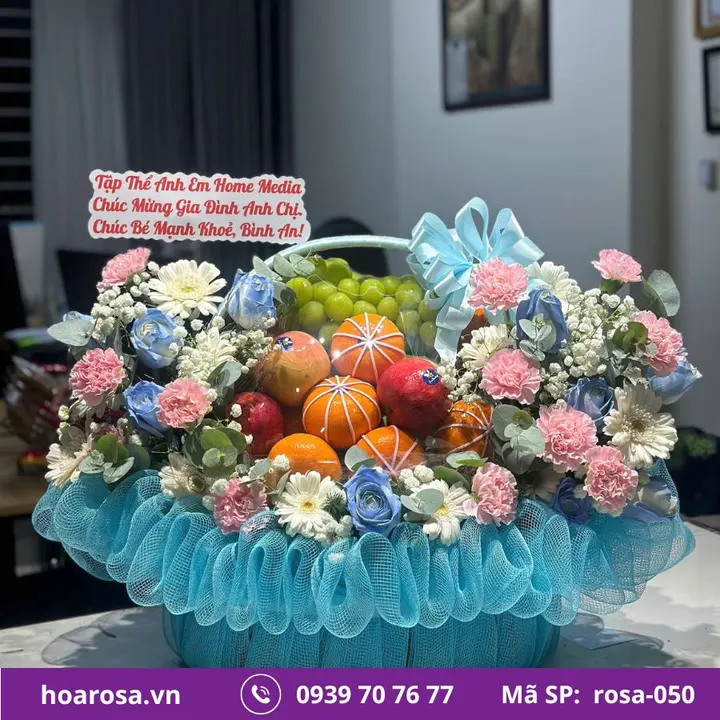 Giỏ trái cây rosa-050