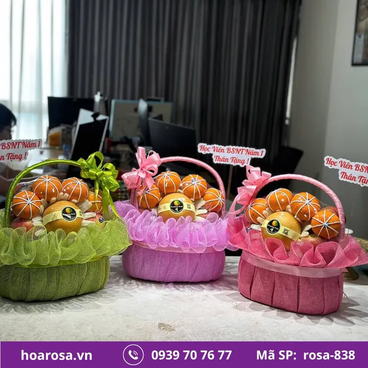 Giỏ trái cây rosa-838