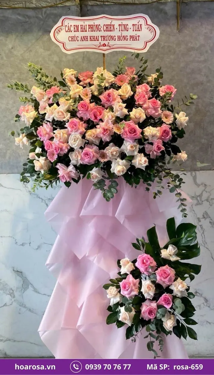 Kệ hoa chúc mừng rosa-659