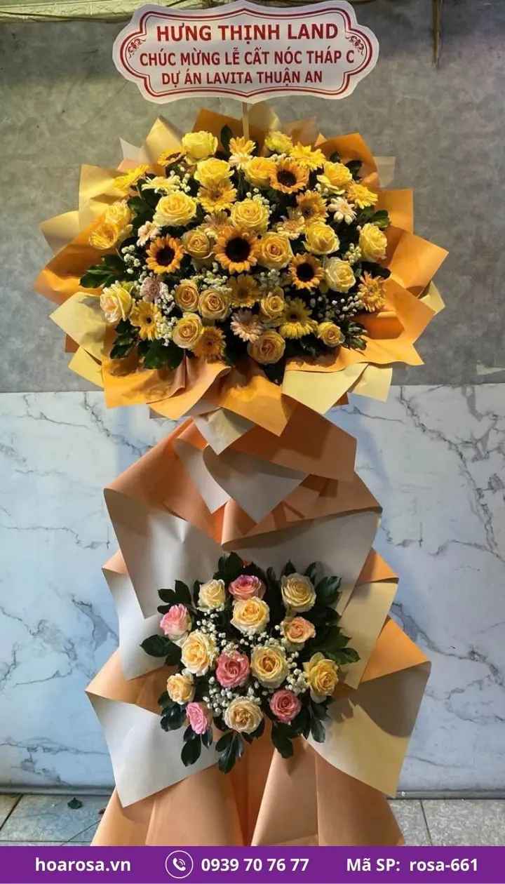 Kệ hoa chúc mừng rosa-661