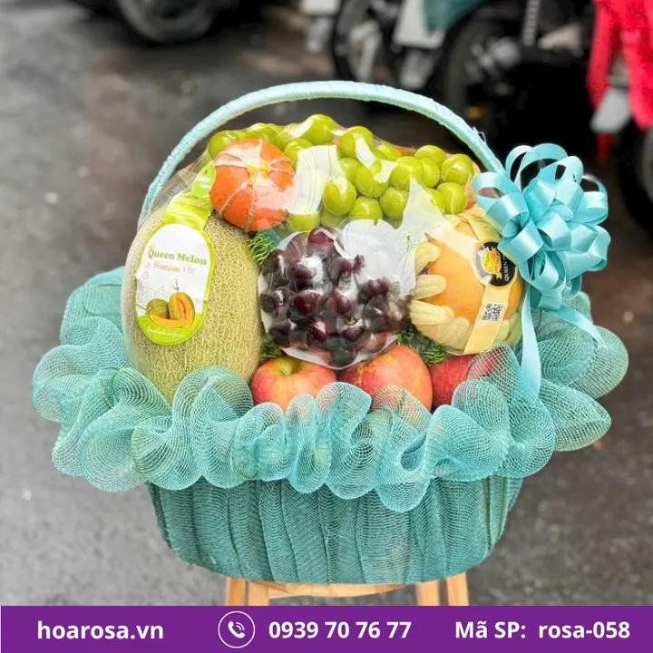 Giỏ trái cây rosa-058