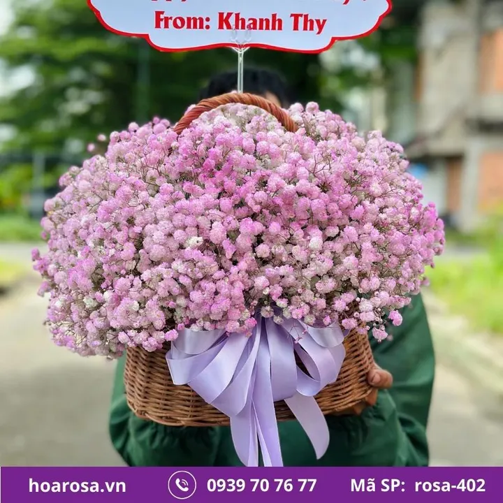 Giỏ hoa rosa-402