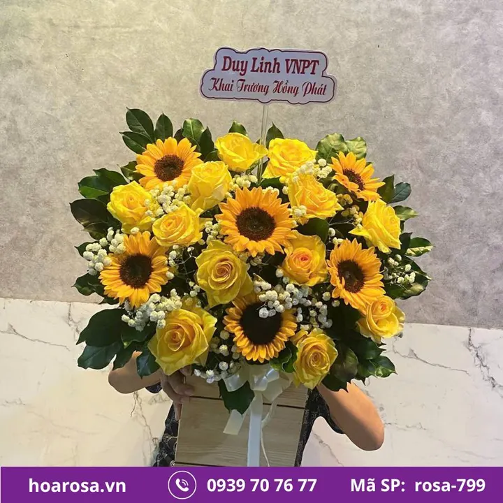Giỏ hoa rosa-799