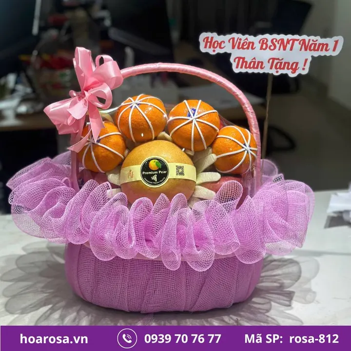 Giỏ trái cây rosa-812