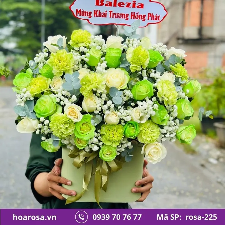 Giỏ hoa rosa-225
