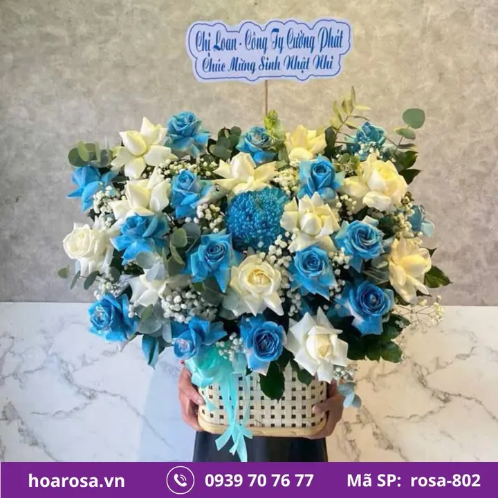 Giỏ hoa rosa-802