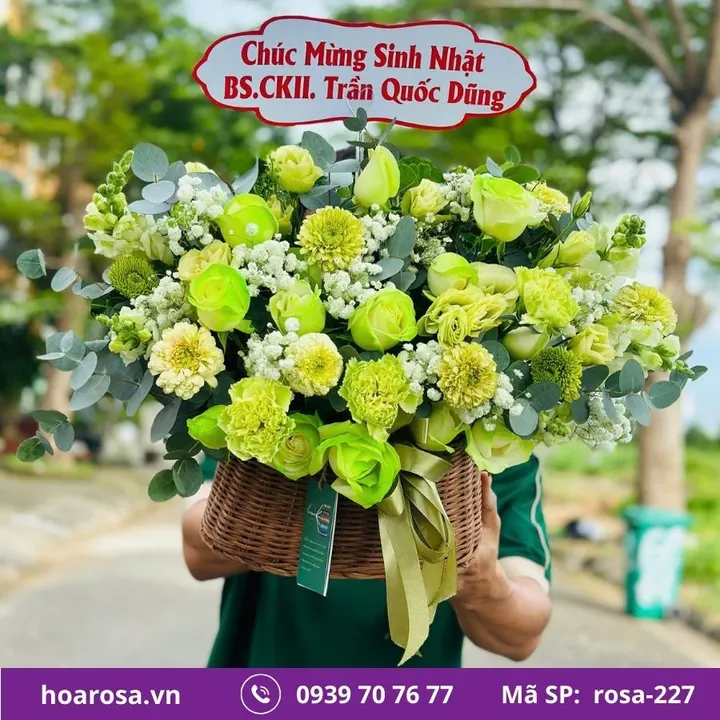 Giỏ hoa rosa-227
