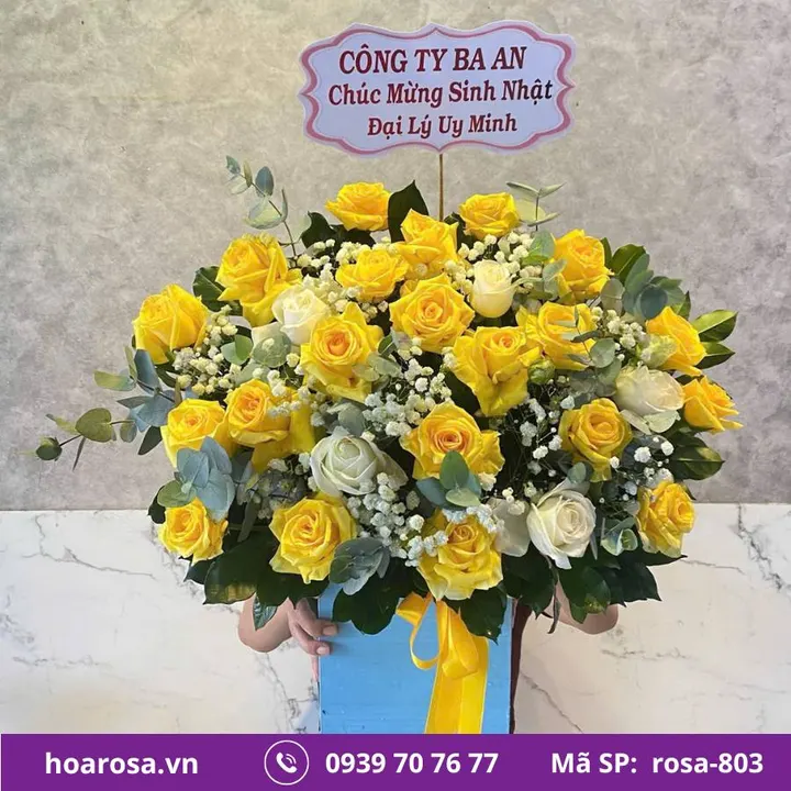 Giỏ hoa rosa-803