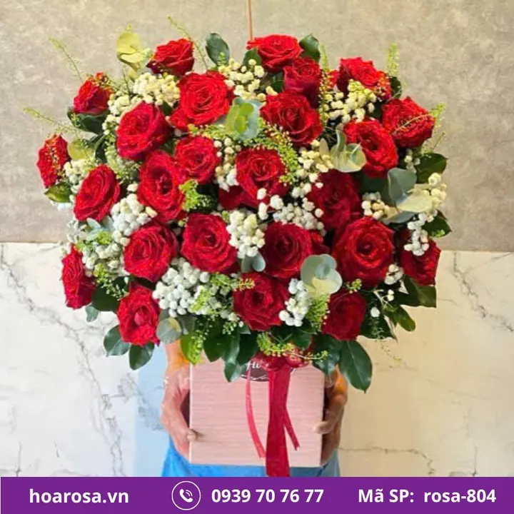 Giỏ hoa rosa-804