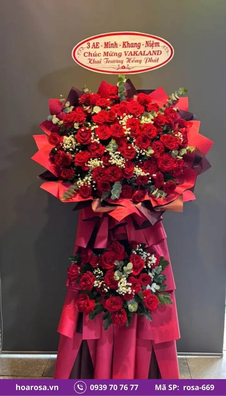 Kệ hoa chúc mừng rosa-669