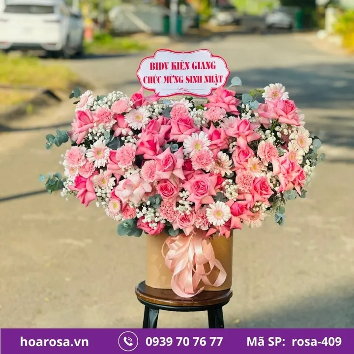 Giỏ hoa rosa-409