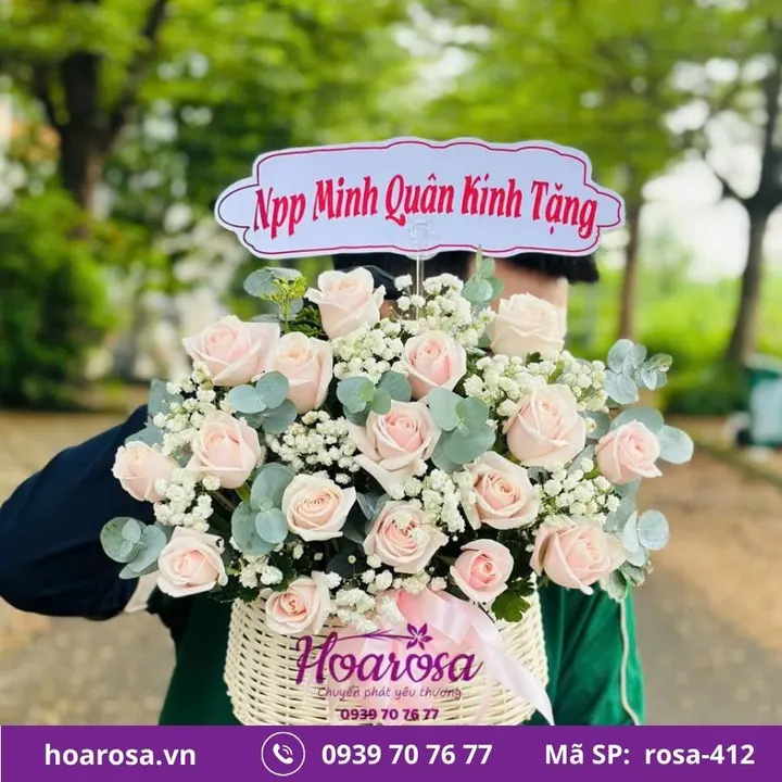 Giỏ hoa rosa-412
