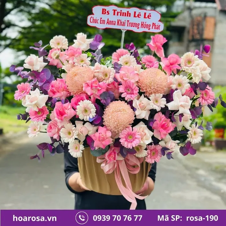 Giỏ hoa rosa-190