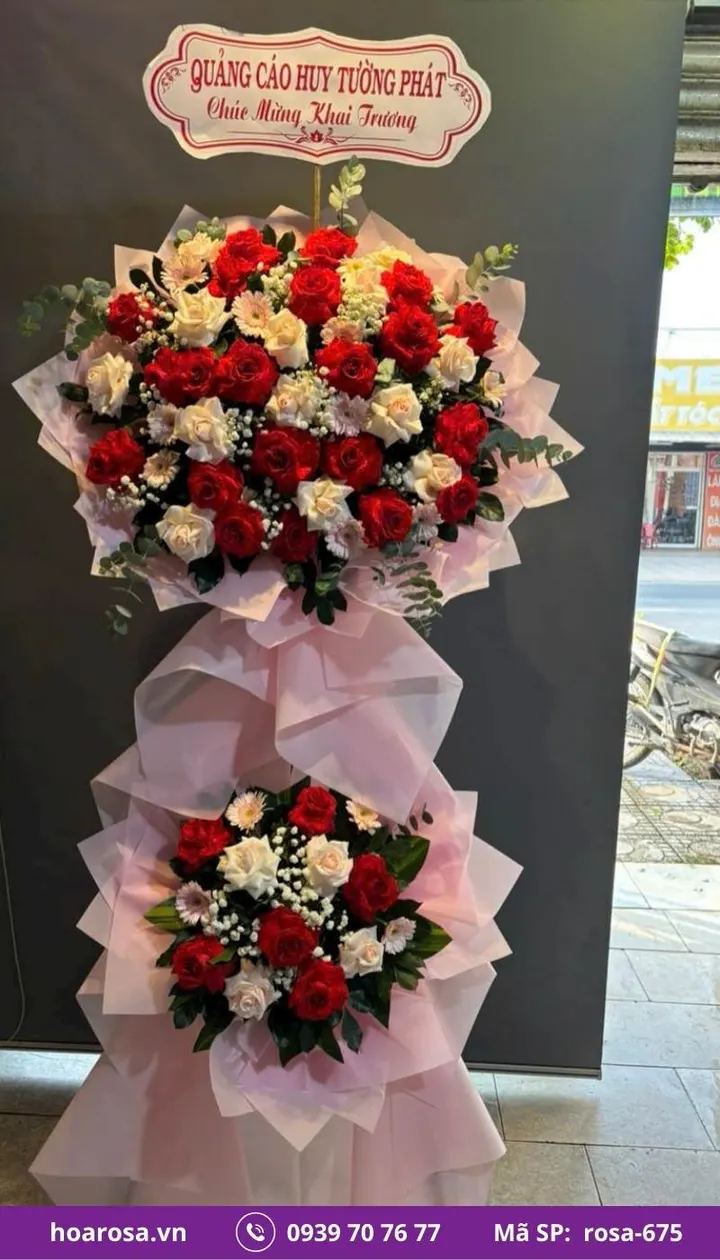 Kệ hoa chúc mừng rosa-674