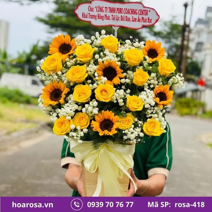 Giỏ hoa rosa-418