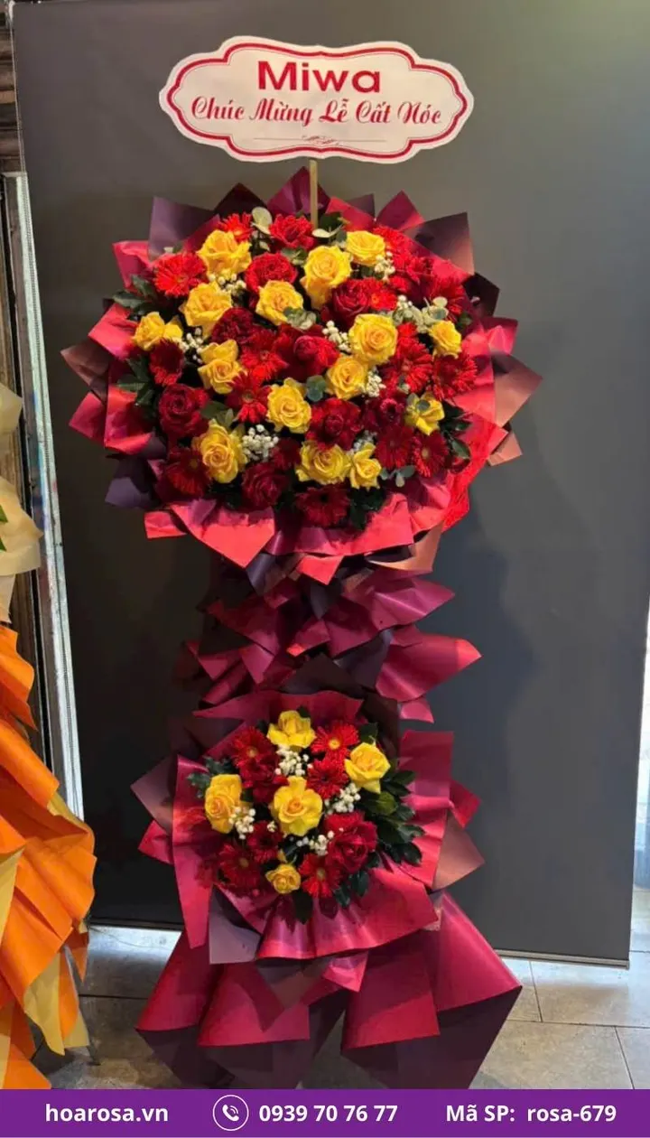 Kệ hoa chúc mừng rosa-679
