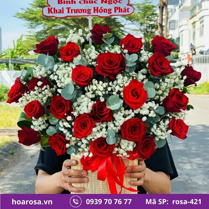 Giỏ hoa rosa-421