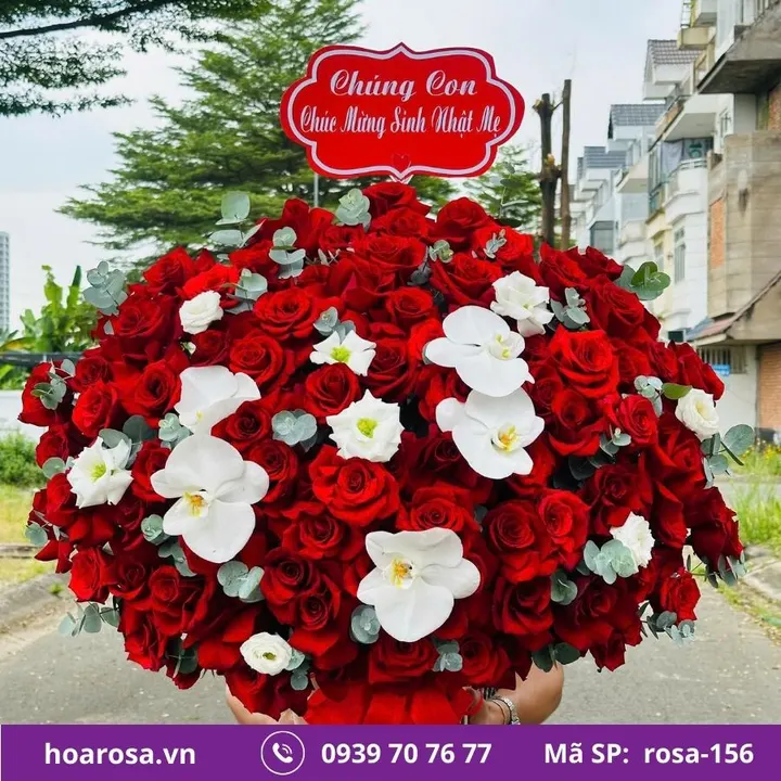 Giỏ hoa rosa-156