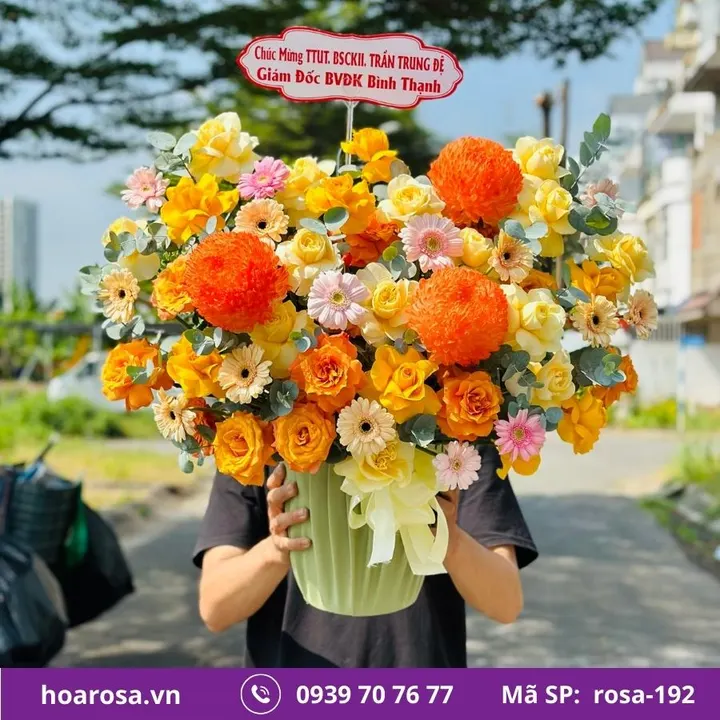 Giỏ hoa rosa-192