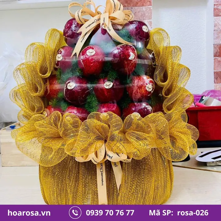 Giỏ trái cây rosa-026