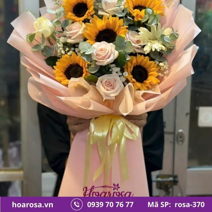 Bó hoa rosa-370