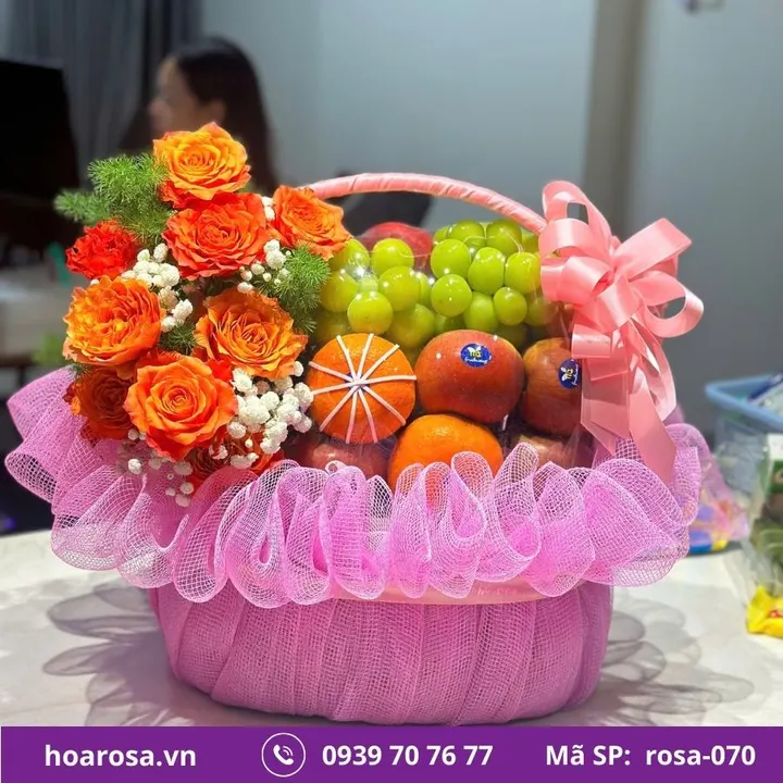 Giỏ trái cây rosa-070