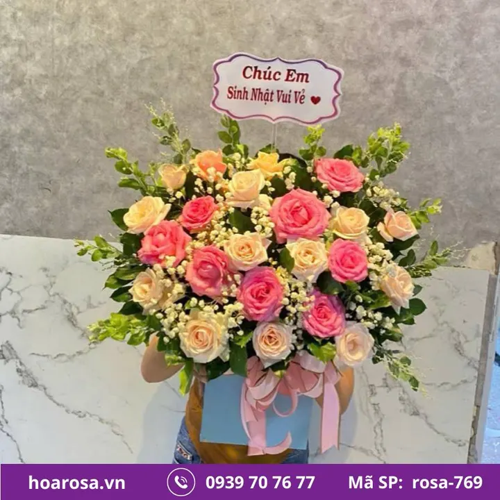 Giỏ hoa rosa-769